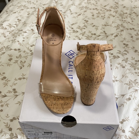 Cork High Heels with Clear Strap - Picture 3 of 3